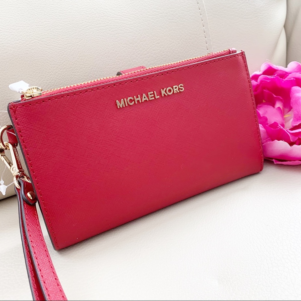 ❤️price firm❤️Michael Kors Double Zip Wristlet